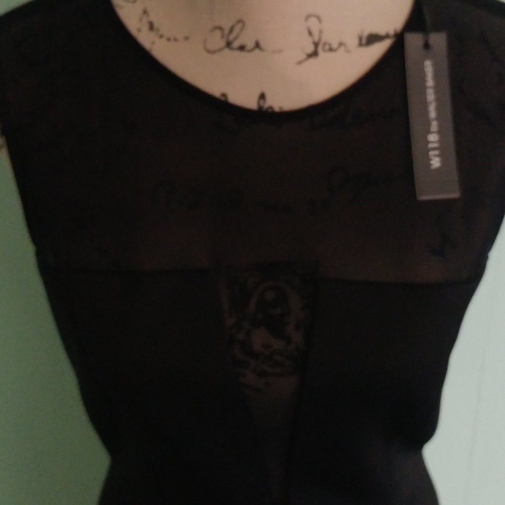 NWT W118 BY WALTER BAKER BLACK GRADY DRESS SZ SM - Picture 3 of 6